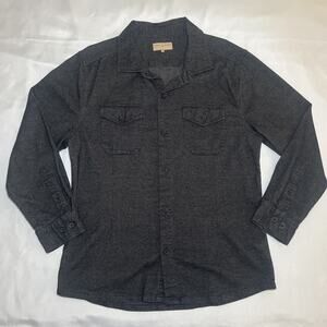 Weston Jon Boucher Untucked Flannel Button Up Mens XXL 2XL Tailored Slim Gray